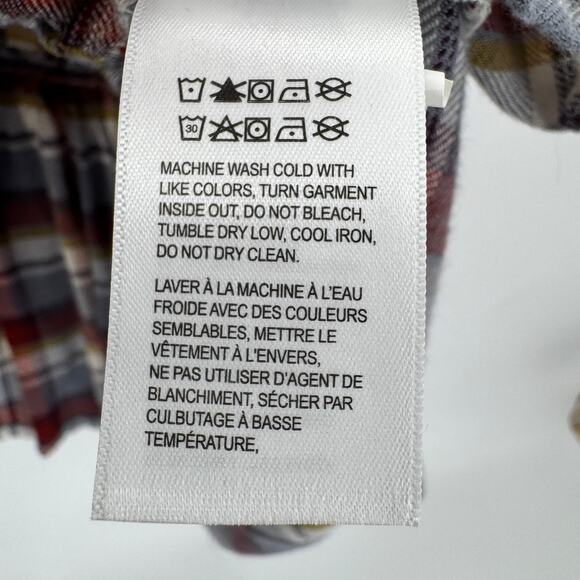 Lucky Brand Shirt Womens Small Plaid Flannel Pearl Snap Peplum Hem Cropped - Picture 7 of 9